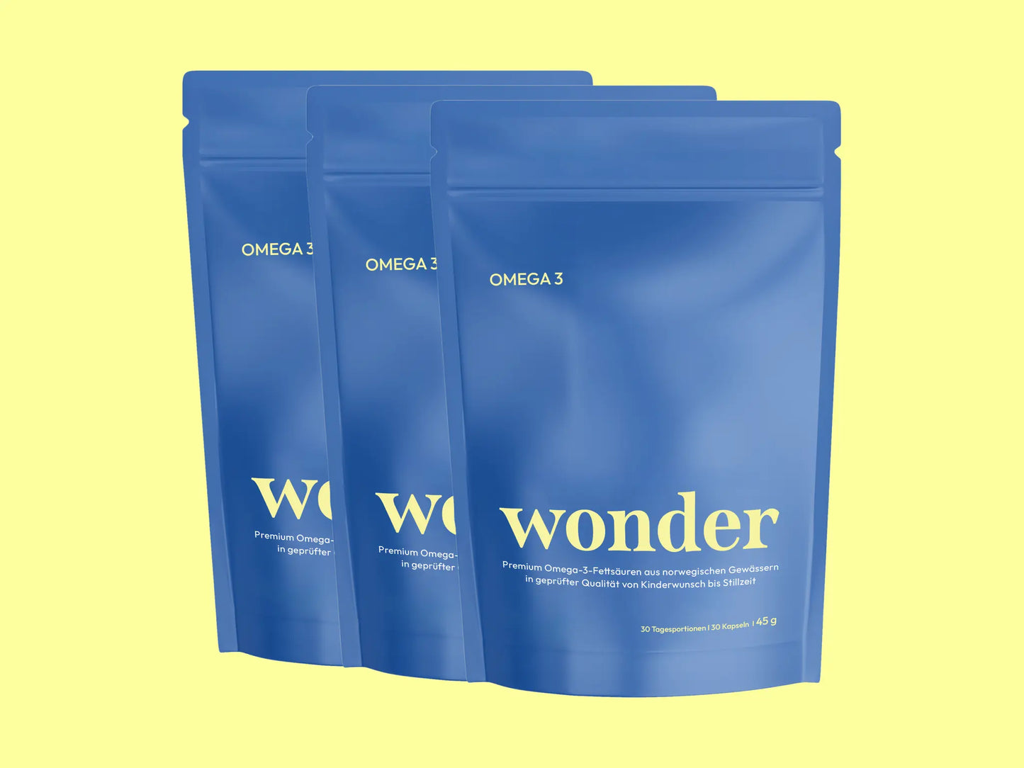 Wonder Omega-3, 3 Standbeutel für 3 Monate