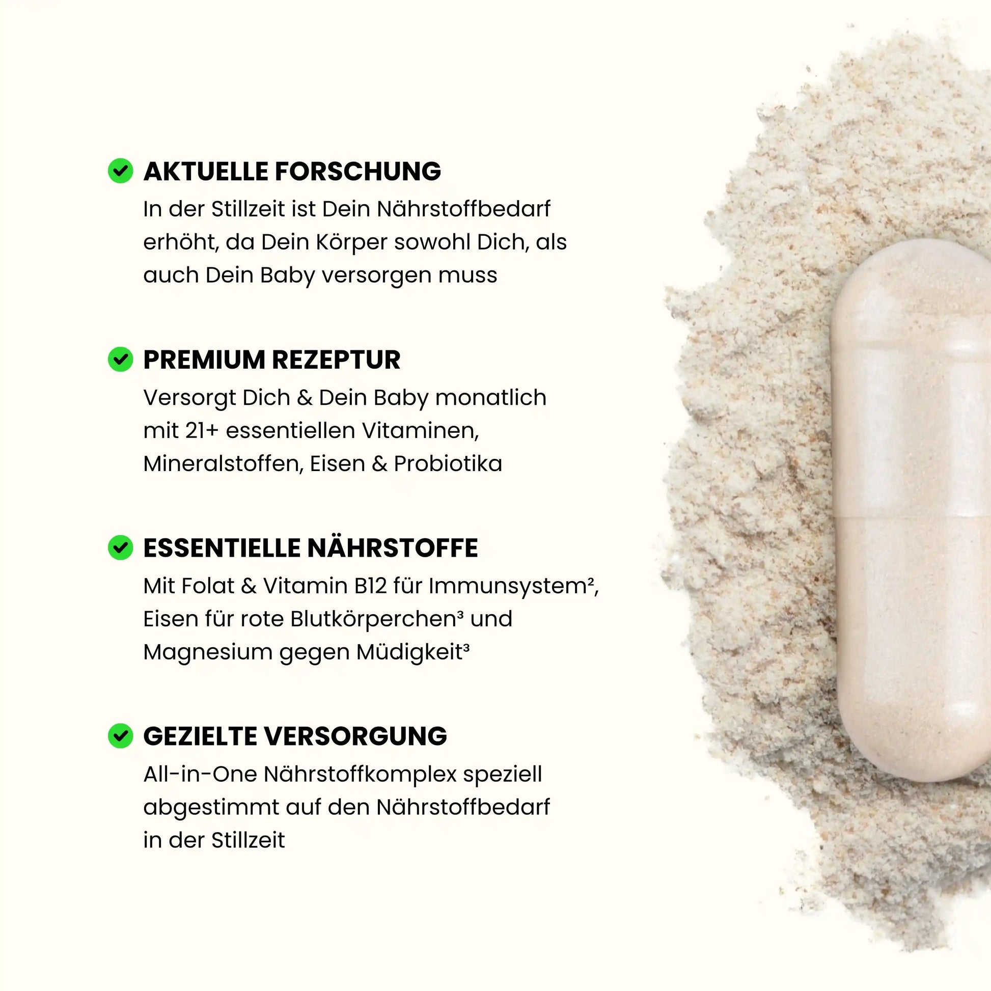 Vorteile Supplement Wonder Stillzeit - Nach aktueller Forschung, Premium Rezeptur mit essentiellen Nährstoffen für gezielte Versorgung