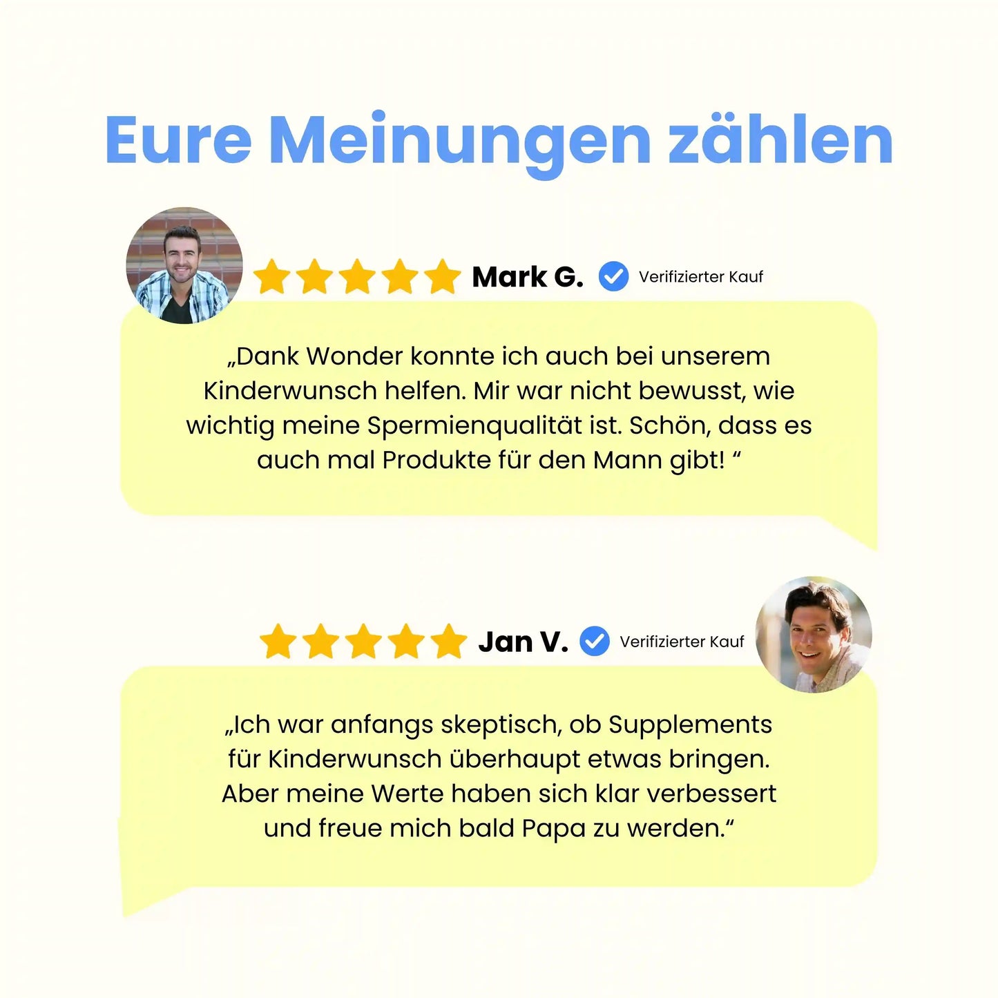 Positive Kundenbewertungen für Wonder Kinderwunsch Mann von zwei Männern