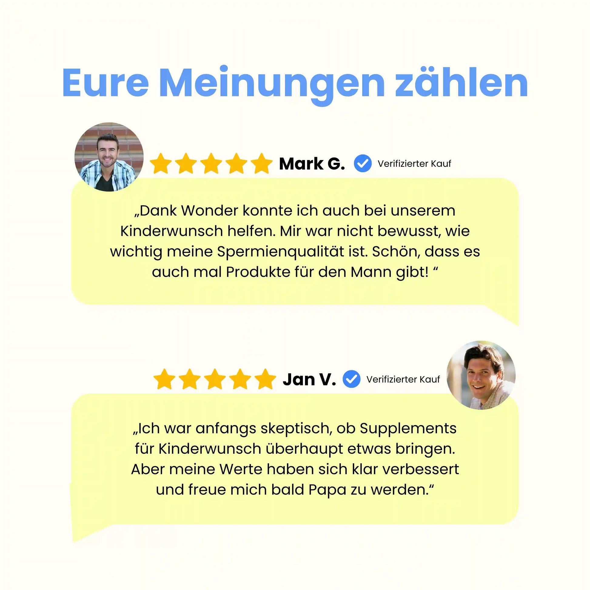 Positive Kundenbewertungen für Wonder Kinderwunsch Mann von zwei Männern