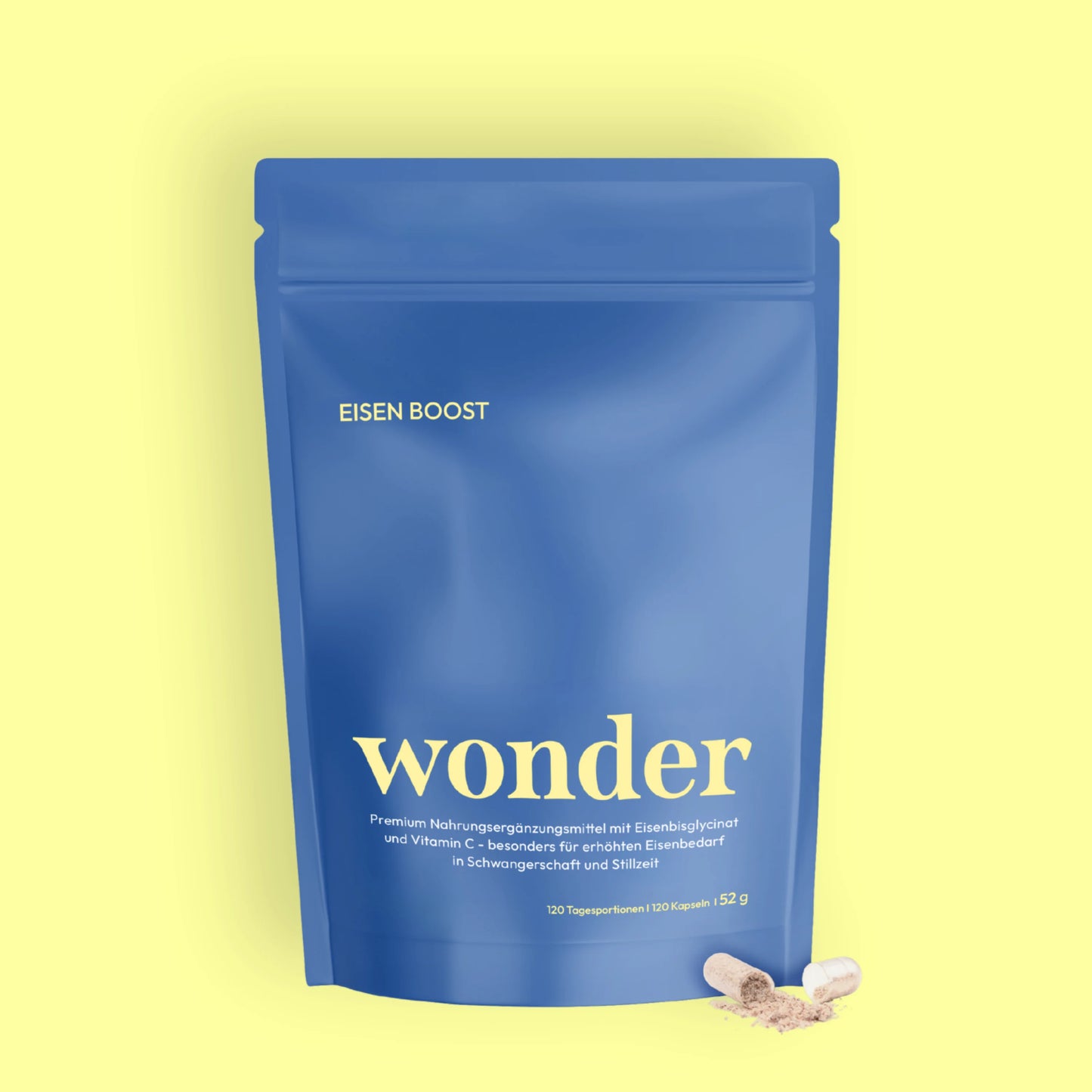 Produkt Mock up Wonder Eisen Boost