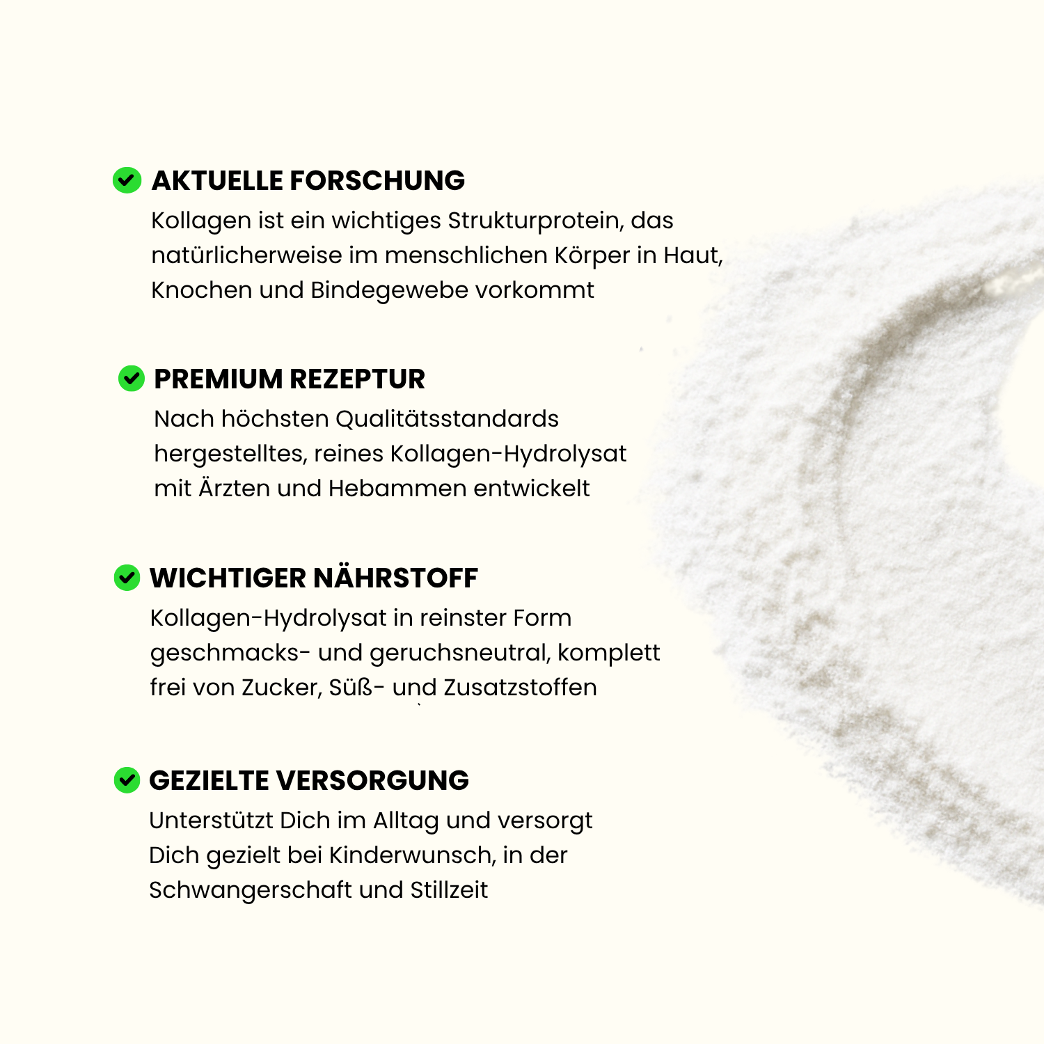 Vorteile Supplement Wonder Kollagen, Nach aktueller Forschung, Premium Rezeptur mit essentiellen Nährstoffen für gezielte Versorgung