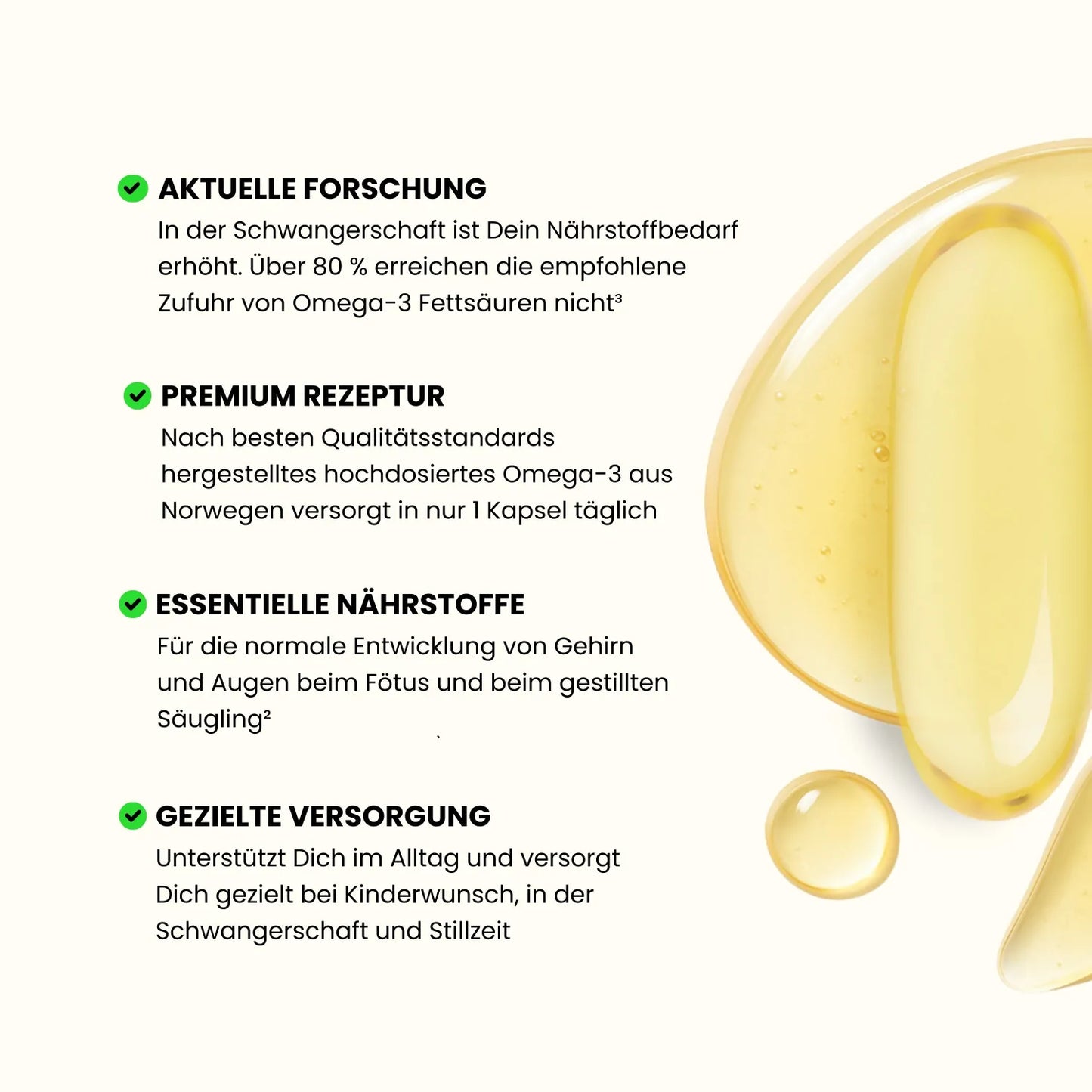 Vorteile Supplement Wonder Omega 3, Nach aktueller Forschung, Premium Rezeptur mit essentiellen Nährstoffen für gezielte Versorgung